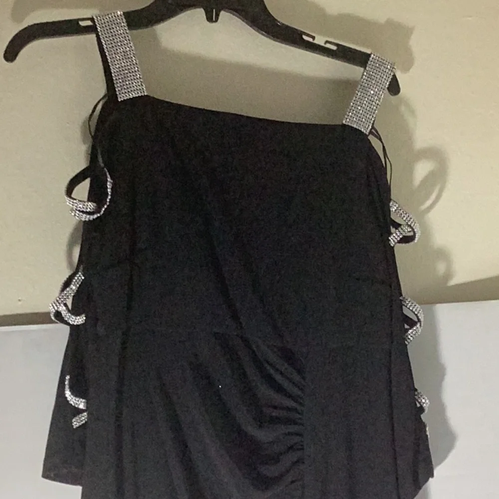 Women MSK Rhinestone Ladder Trim Sleeve Sheath Dress - Picture 5 of 10